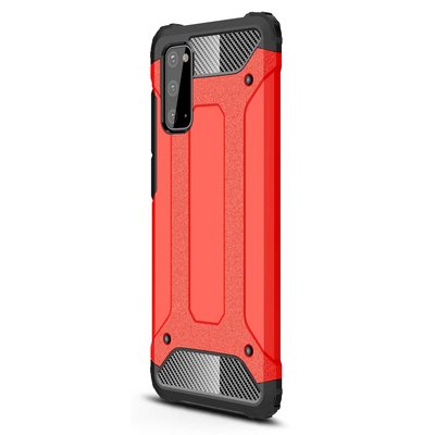 Microsonic Samsung Galaxy S20 Kılıf Rugged Armor Kırmızı