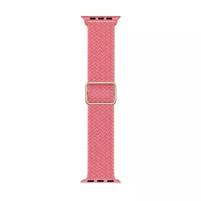 Microsonic Apple Watch SE 3 44mm Kordon Knitted Fabric Loop Pembe