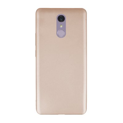 Microsonic LG Q7 Kılıf Matte Silicone Gold