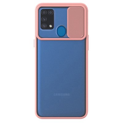 Microsonic Samsung Galaxy M31 Kılıf Slide Camera Lens Protection Pembe