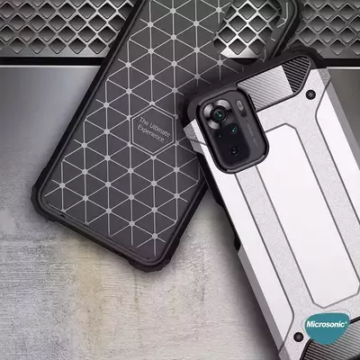 Microsonic Xiaomi Poco M5s Kılıf Rugged Armor Mavi