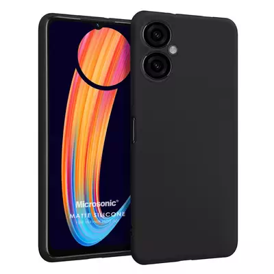 Microsonic Matte Silicone Infinix Hot 30i Kılıf Siyah