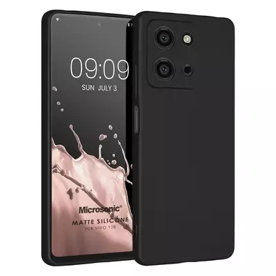 Microsonic Matte Silicone Vivo Y28 Kılıf Siyah