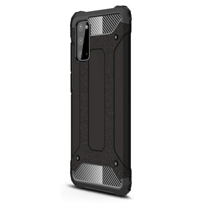 Microsonic Samsung Galaxy S20 Kılıf Rugged Armor Siyah