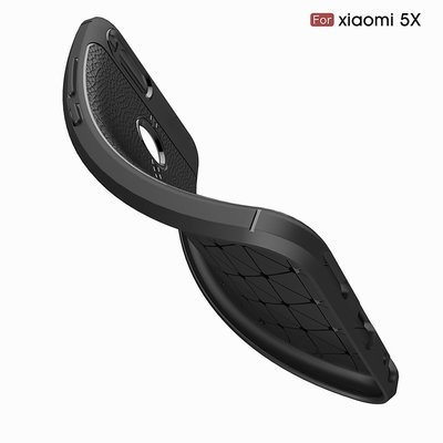 Microsonic Xiaomi Mi 5X Kılıf Deri Dokulu Silikon Gri