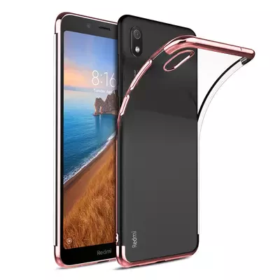 Microsonic Xiaomi Redmi 7A Kılıf Skyfall Transparent Clear Rose Gold