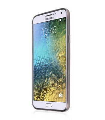 CaseUp Samsung Galaxy E7 Kılıf Transparent Soft Siyah