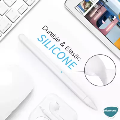 Microsonic Apple Pencil (2. nesil) Kılıf Mat Silikon V2 Siyah