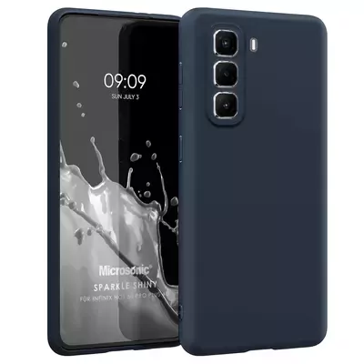Microsonic Matte Silicone Infinix Hot 50 Pro Plus Kılıf Lacivert
