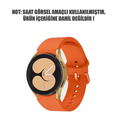 Microsonic Samsung Galaxy Watch 5 Pro 45mm Kordon Solid Silicone Band Turuncu