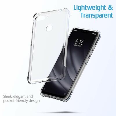 Microsonic Xiaomi Mi 8 Lite Kılıf Anti Shock Silikon Şeffaf