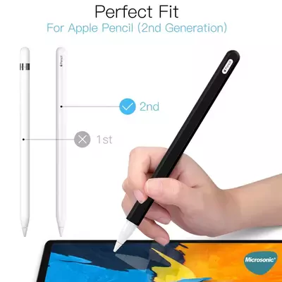 Microsonic Apple Pencil (2. nesil) Kılıf Mat Silikon V2 Pembe