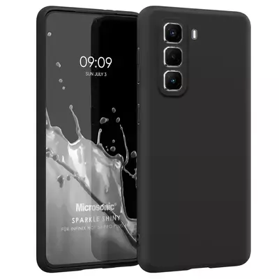 Microsonic Matte Silicone Infinix Hot 50 Pro Plus Kılıf Siyah