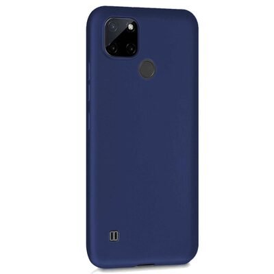 Microsonic Realme C21Y Kılıf Matte Silicone Lacivert