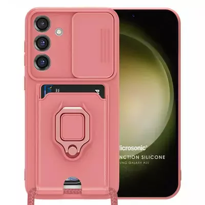 Microsonic Samsung Galaxy A25 Kılıf Multifunction Silicone Pembe