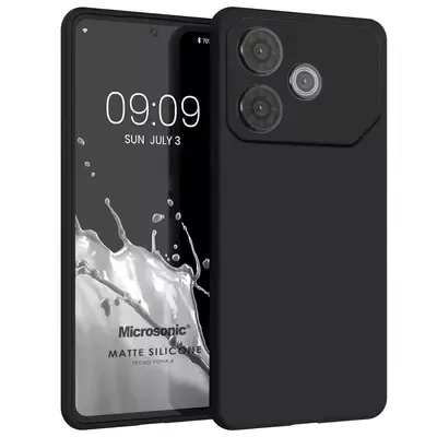 Microsonic Matte Silicone TECNO Pova 6 Kılıf Siyah