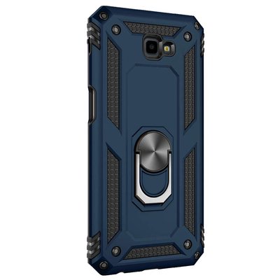 Microsonic Samsung Galaxy J4 Plus Kılıf Military Ring Holder Lacivert