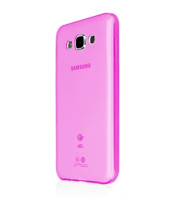 CaseUp Samsung Galaxy E7 Kılıf Transparent Soft Pembe