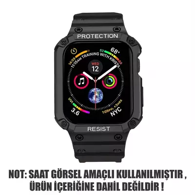 Microsonic Apple Watch 8 41mm Kordon Single Apex Resist Siyah