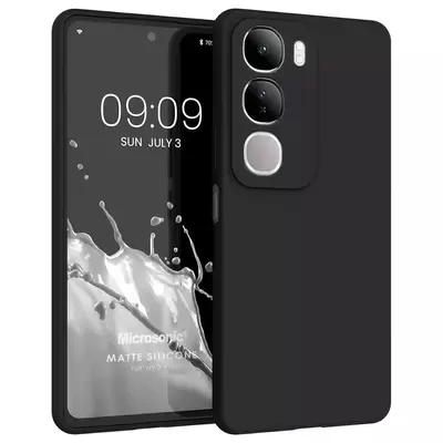 Microsonic Matte Silicone Vivo Y19s Kılıf Siyah
