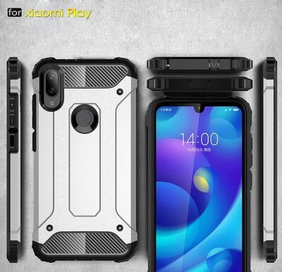 Microsonic Xiaomi Mi Play Kılıf Rugged Armor Mavi