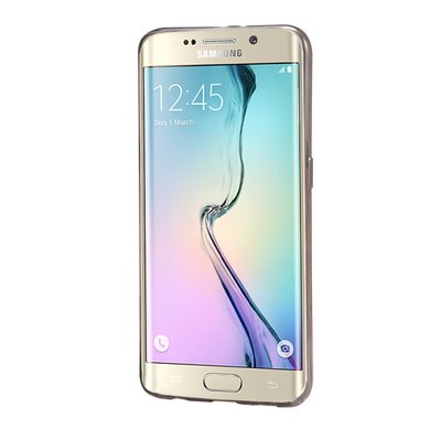 CaseUp Samsung Galaxy S6 Edge Kılıf Transparent Soft Siyah