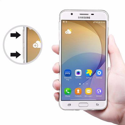 Caseup Samsung Galaxy J5 Prime Kılıf Transparent Soft Mavi