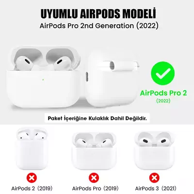 Microsonic AirPods Pro 2.Nesil Kılıf Mat Silikon Siyah