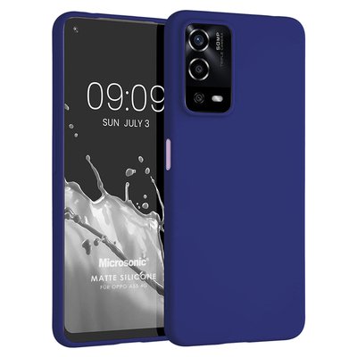 Microsonic Oppo A55 4G Kılıf Matte Silicone Lacivert