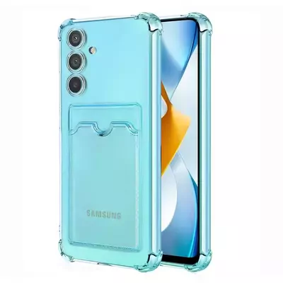 Microsonic Samsung Galaxy A14 Card Slot Shock Kılıf Mavi