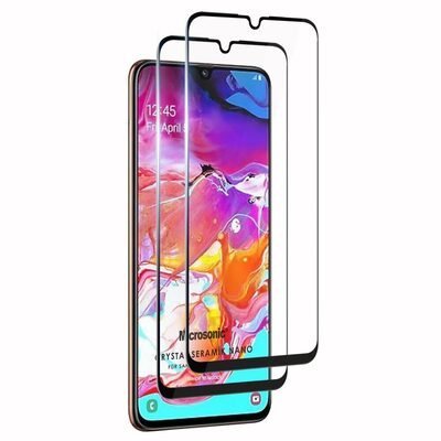 Microsonic Samsung Galaxy A70 Crystal Seramik Nano Ekran Koruyucu Siyah (2 Adet)