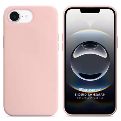 Microsonic Apple iPhone 16e Kılıf Liquid Lansman Silikon Rose Gold