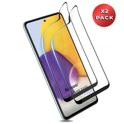 Microsonic Samsung Galaxy A72 Crystal Seramik Nano Ekran Koruyucu Siyah (2 Adet)