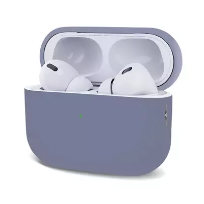 Microsonic AirPods Pro 2.Nesil Kılıf Mat Silikon Lavanta Grisi