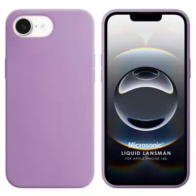 Microsonic Apple iPhone 16e Kılıf Liquid Lansman Silikon Lila