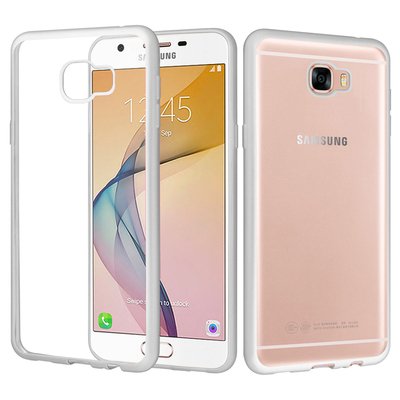 CaseUp Samsung Galaxy J5 Prime Lazer Kesim Silikon Kılıf Gümüş