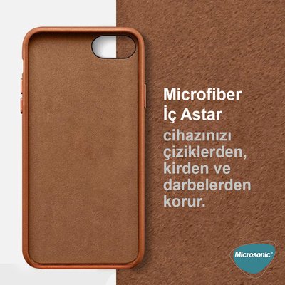 Microsonic Apple iPhone 7 Kılıf Luxury Leather Beyaz