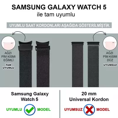 Microsonic Samsung Galaxy Watch 5 Pro 45mm Kordon Milano Loop Çok Renkli