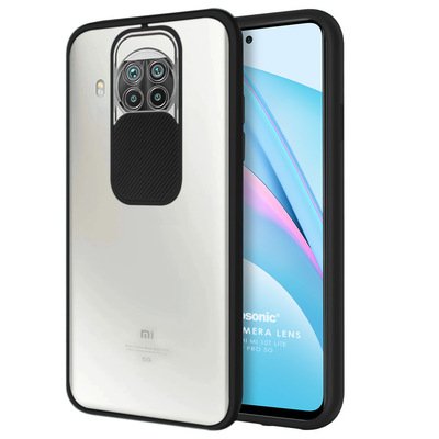 Microsonic Xiaomi Redmi Note 9 Pro 5G Kılıf Slide Camera Lens Protection Siyah