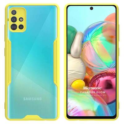 Microsonic Samsung Galaxy A71 Kılıf Paradise Glow Sarı