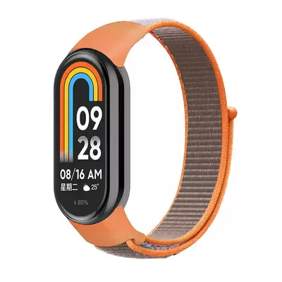 Microsonic Xiaomi Mi Band 9 Hasırlı Kordon Woven Sport Loop Turuncu