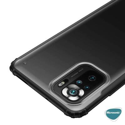 Microsonic Xiaomi Redmi Note 10 Kılıf Frosted Frame Kırmızı