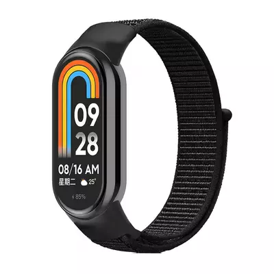 Microsonic Xiaomi Mi Band 9 Hasırlı Kordon Woven Sport Loop Siyah