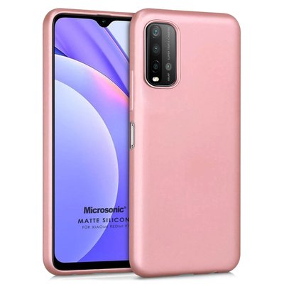 Microsonic Xiaomi Redmi 9T Kılıf Matte Silicone Rose Gold