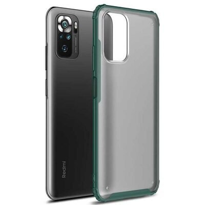 Microsonic Xiaomi Redmi Note 10S Kılıf Frosted Frame Yeşil