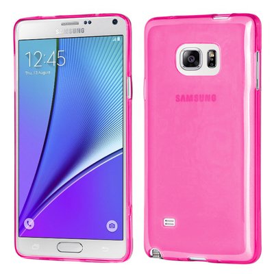 CaseUp Samsung Galaxy Note 5 Kılıf Transparent Soft Pembe