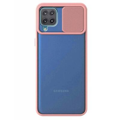 Microsonic Samsung Galaxy M22 Kılıf Slide Camera Lens Protection Rose Gold