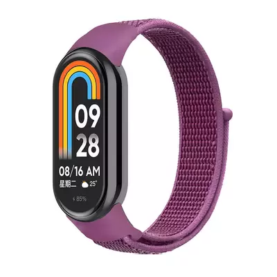 Microsonic Xiaomi Mi Band 9 Hasırlı Kordon Woven Sport Loop Mor