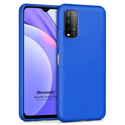 Microsonic Xiaomi Redmi 9T Kılıf Matte Silicone Mavi