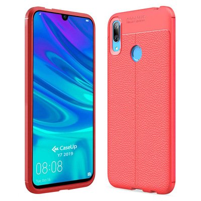 CaseUp Huawei Y7 2019 Kılıf Niss Silikon Kırmızı